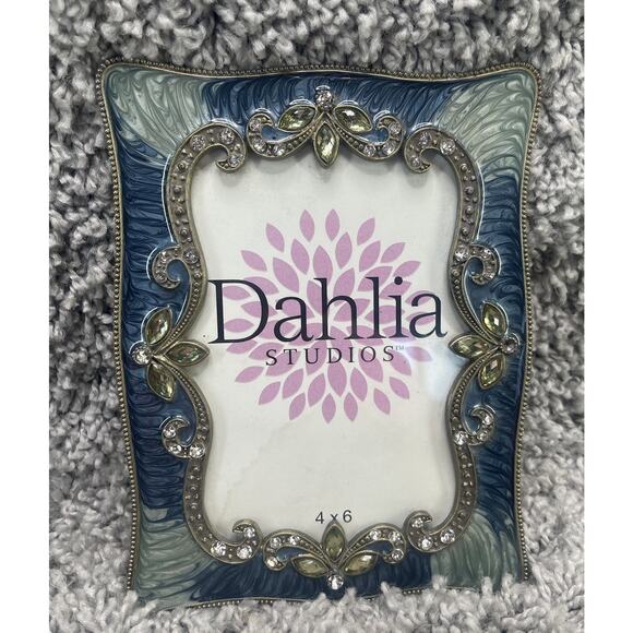 Dahlia Studios 4x6 Picture Frame Photo Decorative Blue Gems Home Decor - Picture 1 of 8